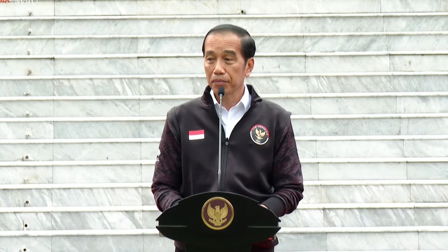Presiden Joko Widodo saat melepas tim dan ofisial Asian Games 2023 (SinPo.id/ Setkab)