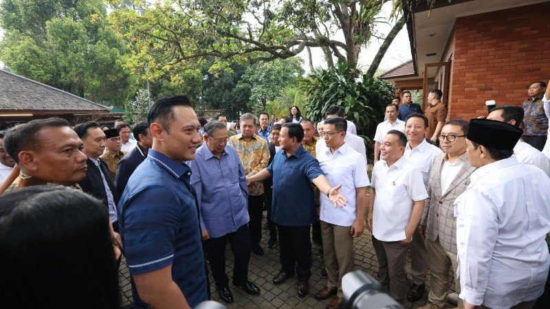 SBY saat menemui Prabowo di Hambalang (SinPo.id/ Tim Media Prabowo)