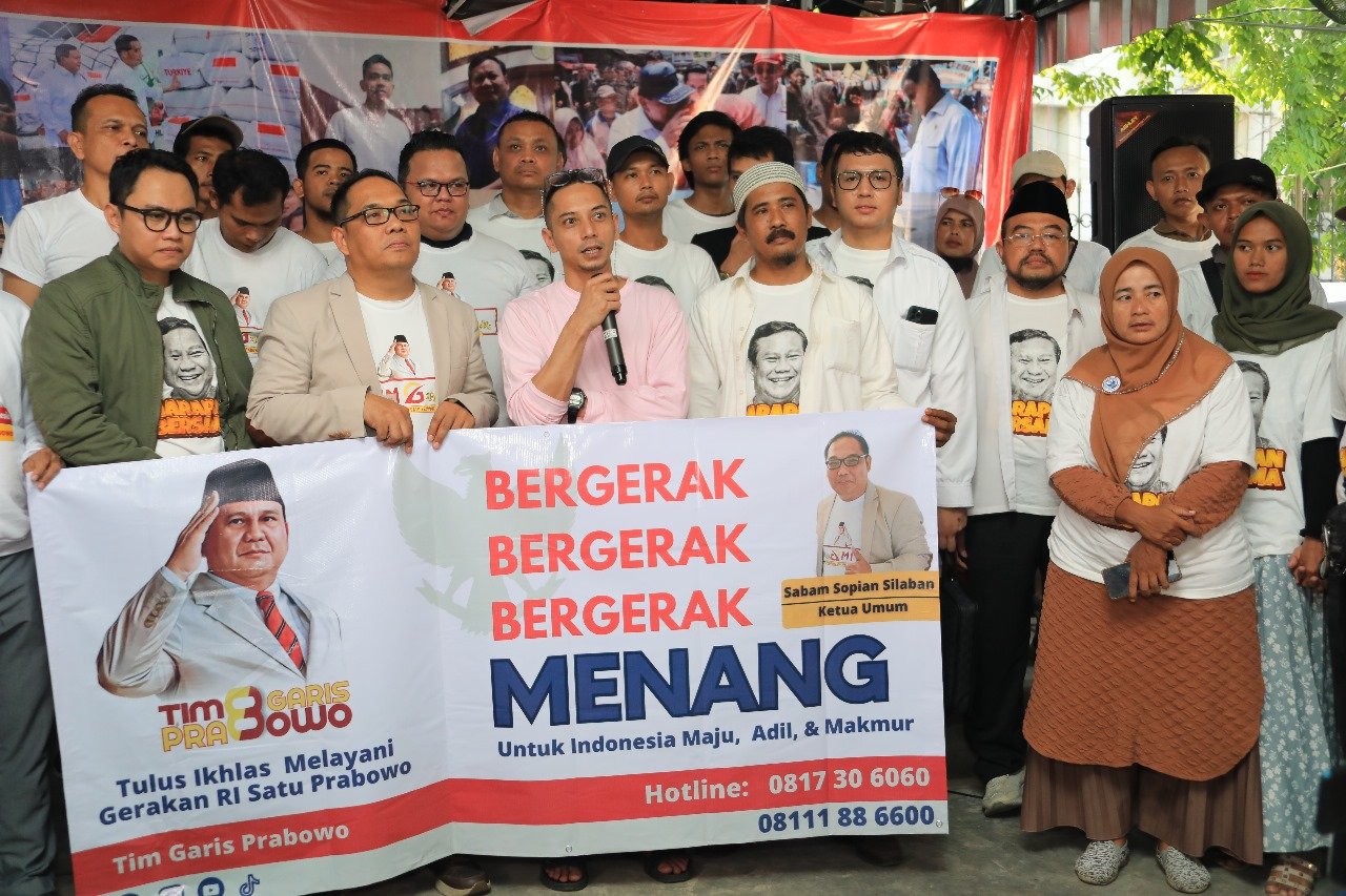 Deklarasi dukungan Tim Garis Prabowo di Rumah Besar Relawan 08 (Sinpo.id)