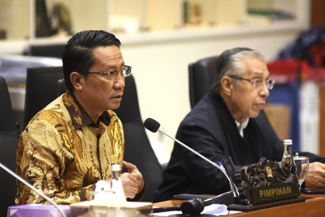 Ketua Badan Legislasi DPR RI Supratman Andi Agtas (kiri). (SinPo.id/Parlementaria)