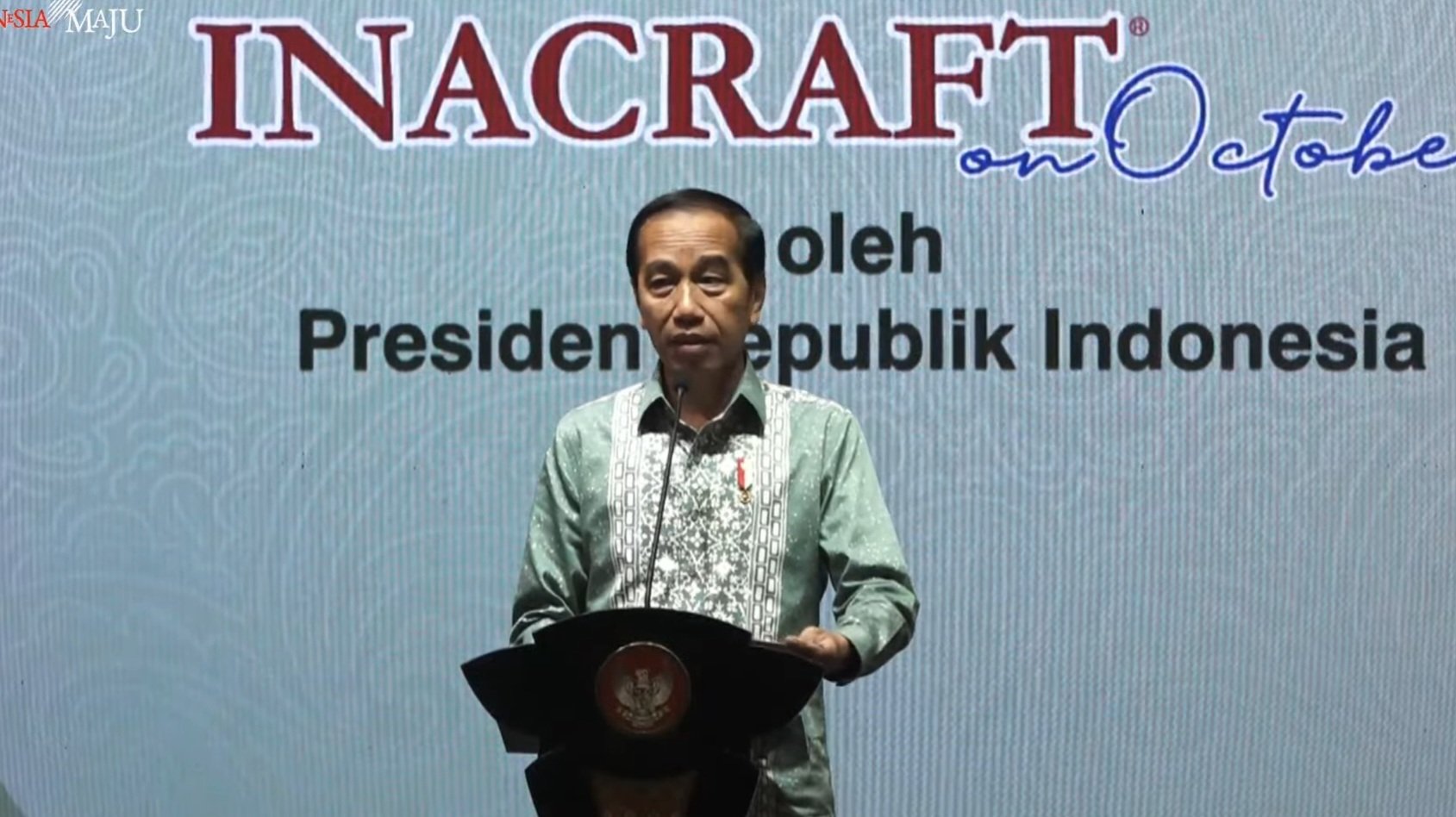 Presiden Joko Widodo di acara Inacraft 2023 (Sinpo.id/Setkab)