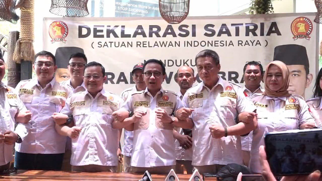 Deklarasi dukungan SATRIA ke Prabowo-Gibran (SinPo.id/ Juven M Sitompul)