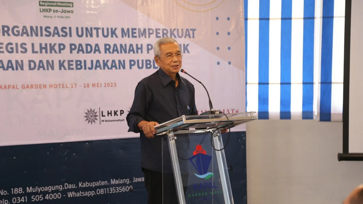 Pimpinan Pusat Muhammadiyah Bidang Hukum, HAM dan Hikmah Busyro Muqoddas. (SinPo.id/Humas UMM)