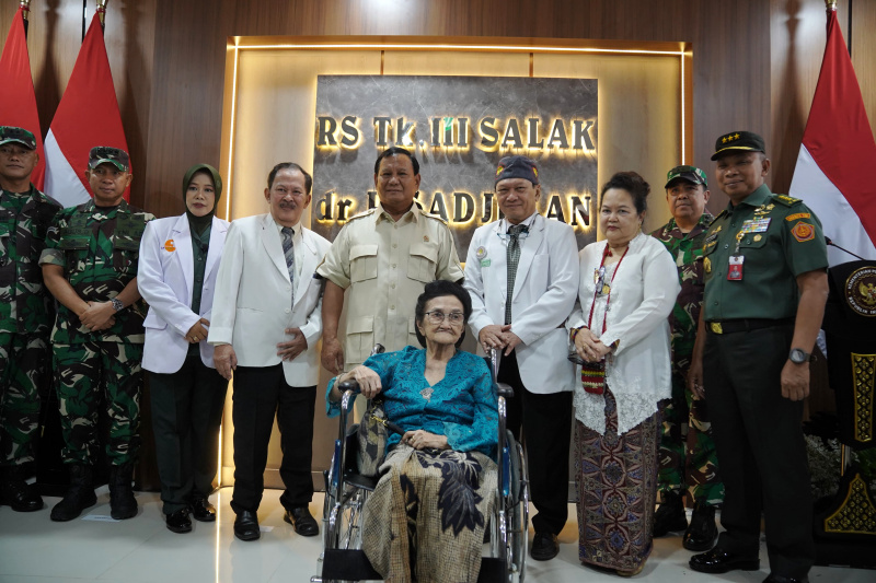 Menhan Prabowo Subianto meresmikan Rumah Sakit Tingkat III Salak Dr. H. Sadjiman Bogor (Ashar/Foto:Tim Prabowo/SinPo.id)