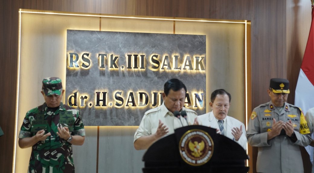 Menhan Prabowo Subianto saat resmikan RS dr. H Sadjiman Bogor (SinPo.id/ Tim Media Prabowo)
