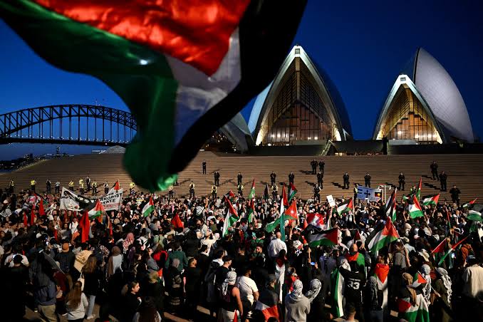 Aksi Pro-Palestina di Sydney, Australia (Sinpo.id/Reuters)
