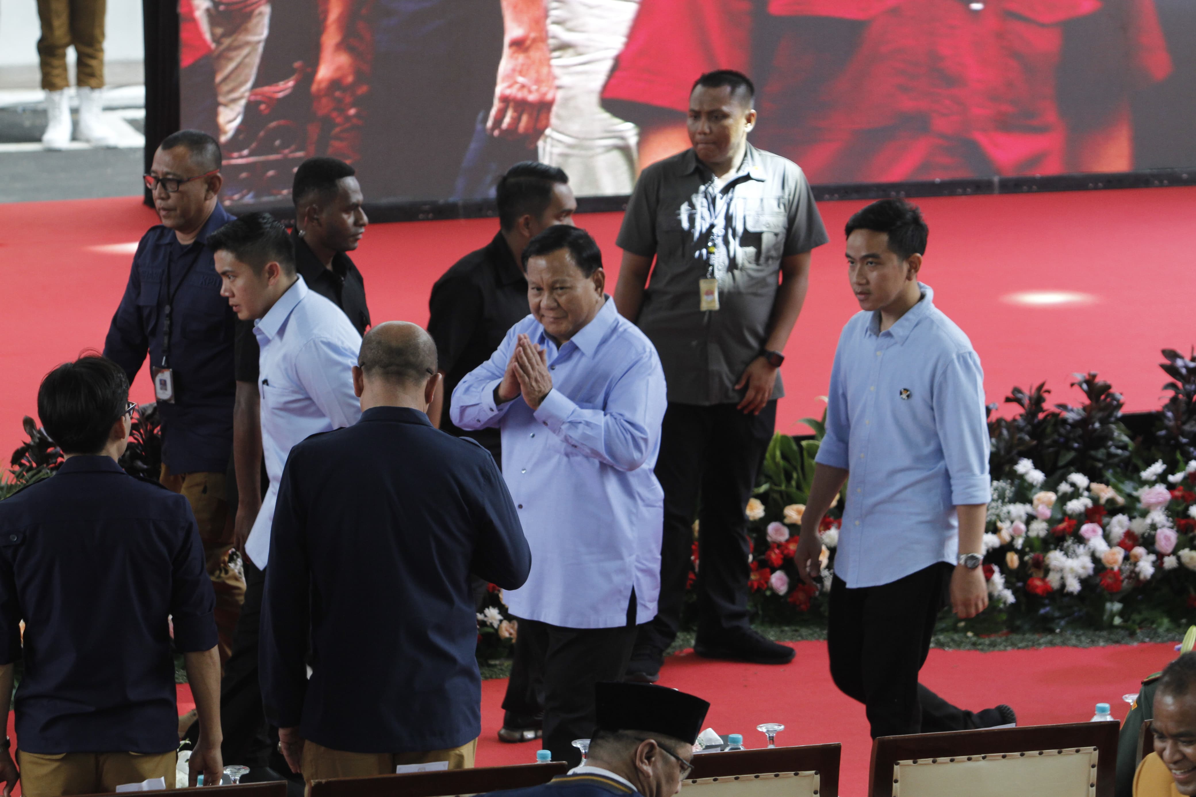 Prabowo-Gibran di acara deklarasi Pemilu Damai (Sinpo.id/Tim Media)