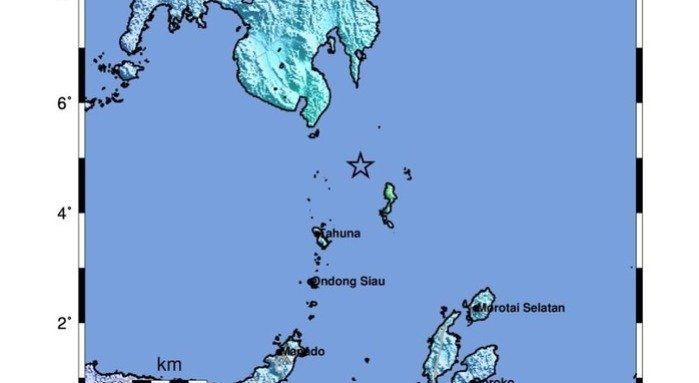 Gempa M 6,7 guncang Sulut (SinPo.id/Dok BMKG)