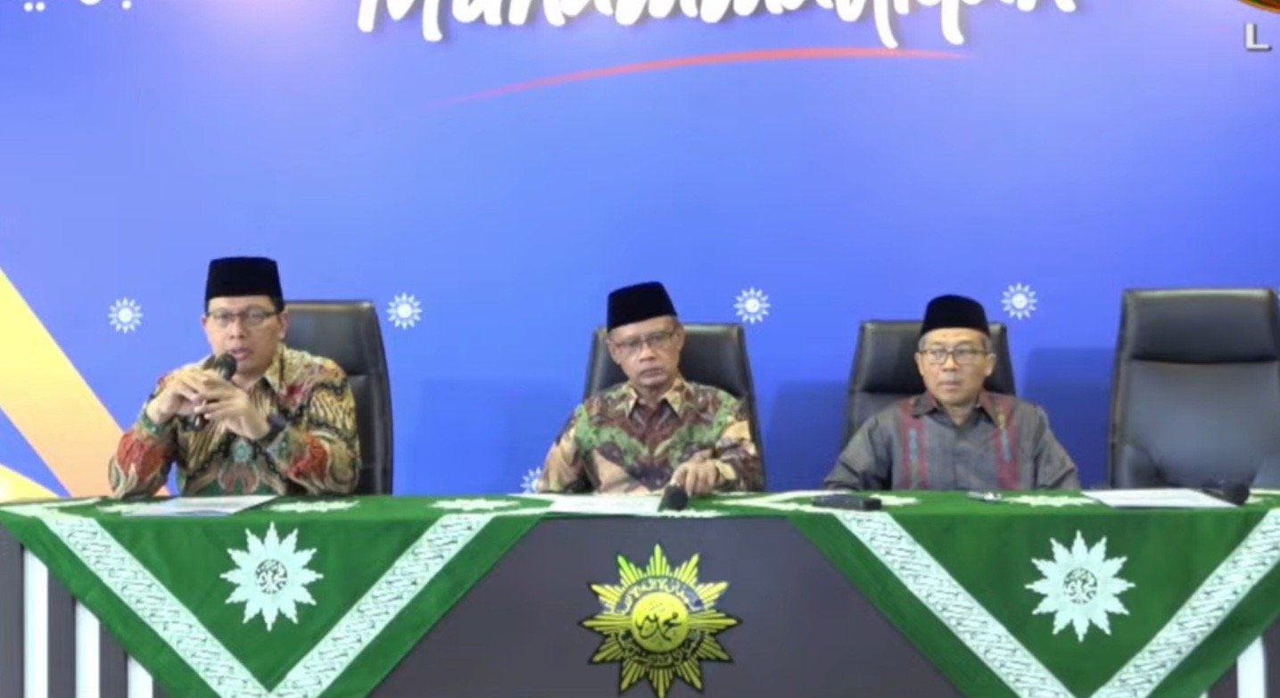 Konferensi pers penetapan awal Ramadan 1445 Hijriah. (SinPo.id/ Youtube Muhammadiyah)