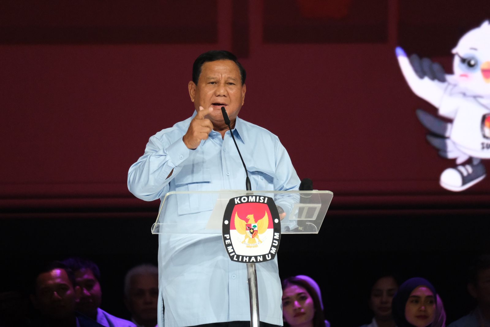 Prabowo tampil di acara debat capres (Sinpo.id/Ashar)