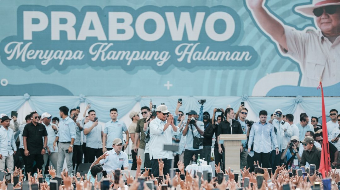 Capres Prabowo Subianto di Lawongan, Sulawesi Utara (SinPo.id/ Tim Media)