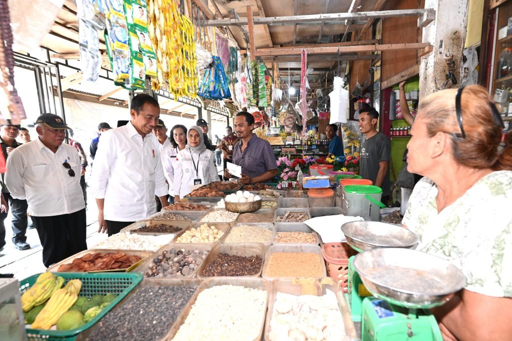 Jokowi tinjau harga bahan pokok di Tanjungbalai (SinPo.id/Setpres)