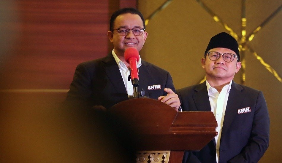 Calon Presiden dan Wakil Presiden nomer urut 1 Anies Baswedan (kiri) dan Muhaimin Iskandar (kanan). (SinPo.id/Antara)