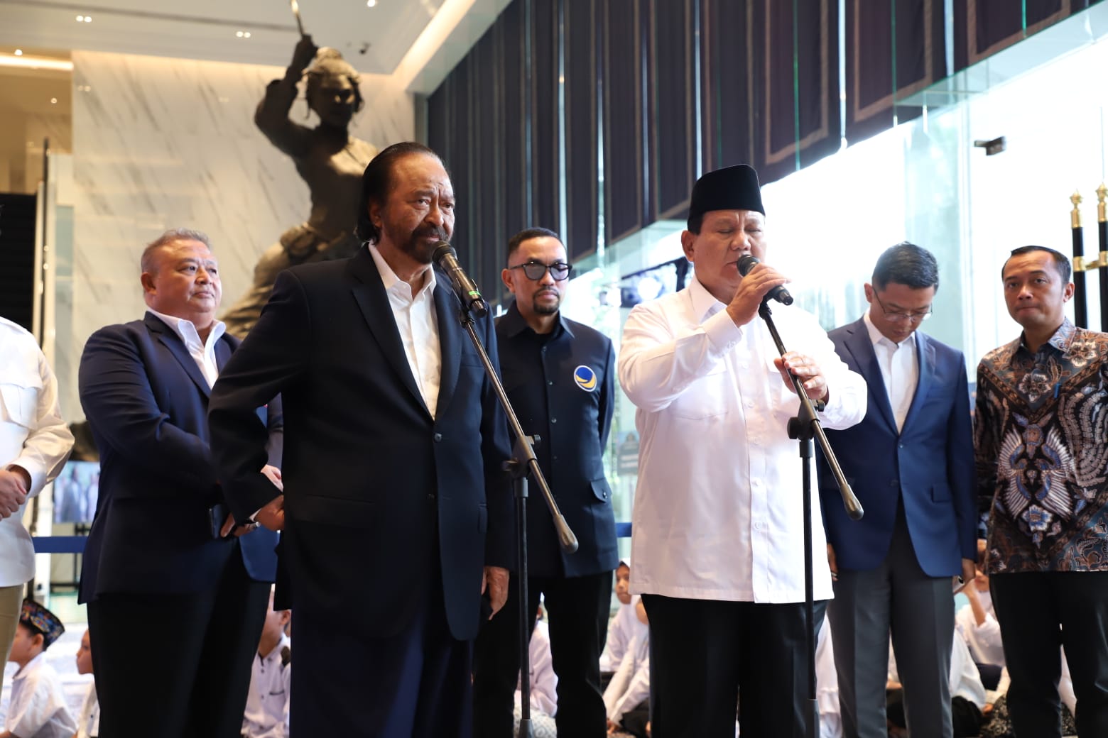 Pertemuan Prabowo dan Surya Paloh di NasDem Tower (Sinpo.id/Ashar)