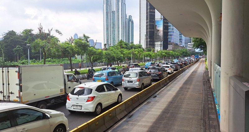 Situasi lalu lintas Jakarta (Foto/Lydia)