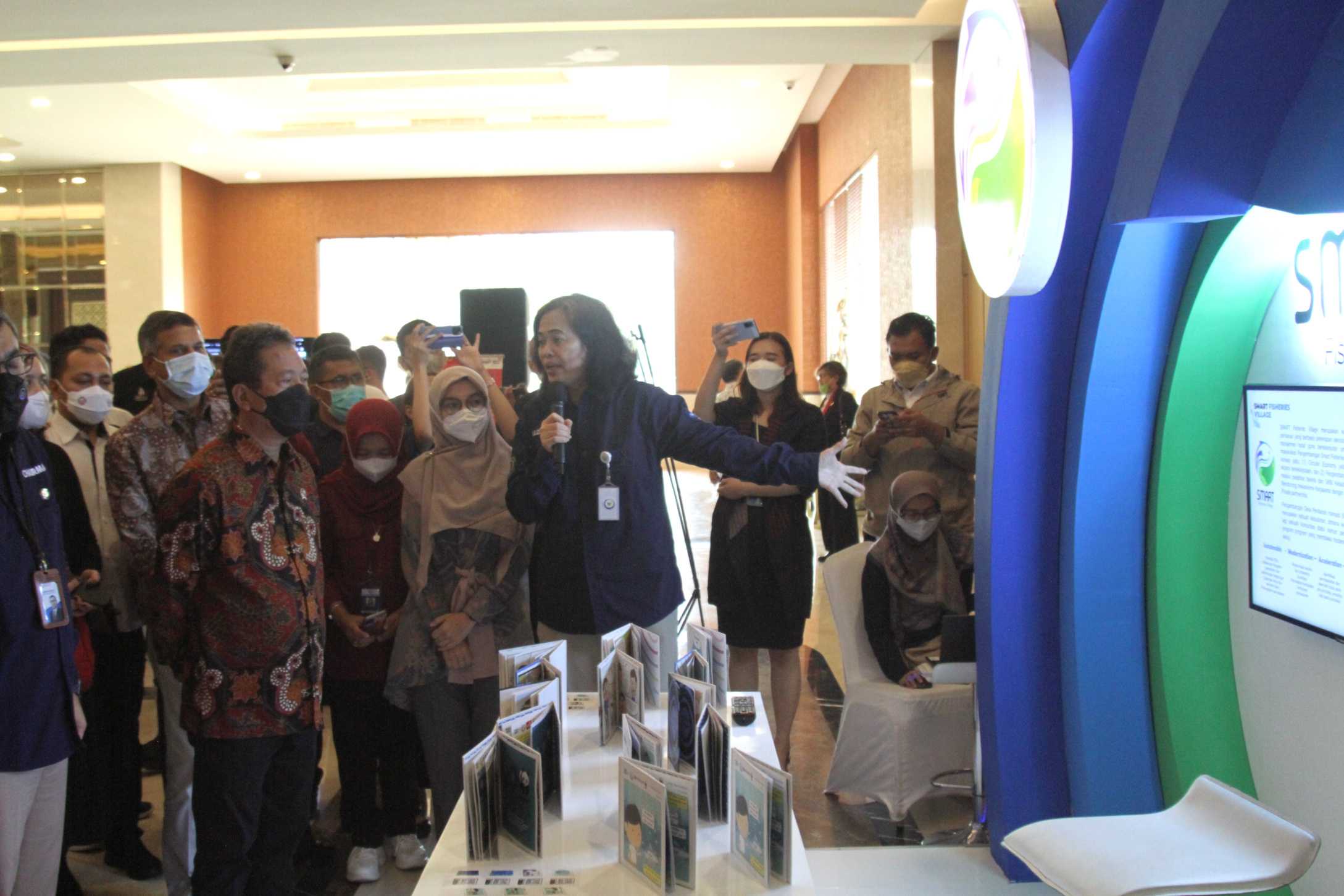 Menteri KKP Sakti Wahyu Trenggono saat mengahadiri Rakernis Badan Riset SDM Kelautan Perikanan (Ashar/SinPo.id)