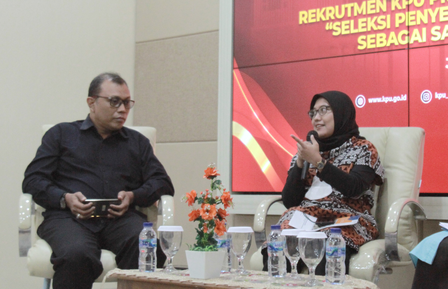 KPU gelar diskusi media dengan tema Seleksi Penyelenggara Untuk Pemilu 2024 Sebagai Sarana Integrasi Bangsa (Ashar/SinPo.id)