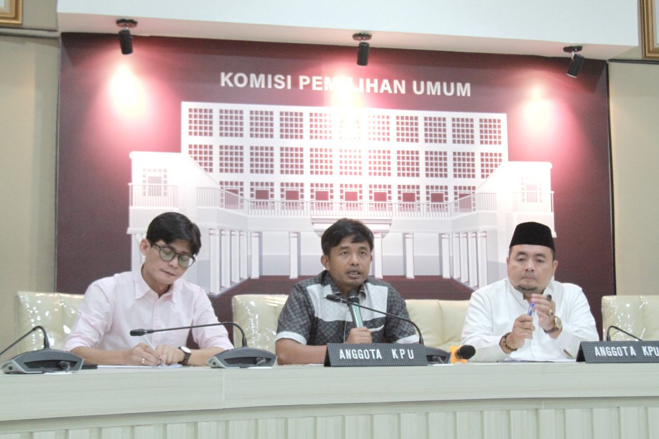 KPU gelar konfrensi pers terkait pengajuan banding putusan Bawaslu Partai Prima (Ashar/SinPo.id)