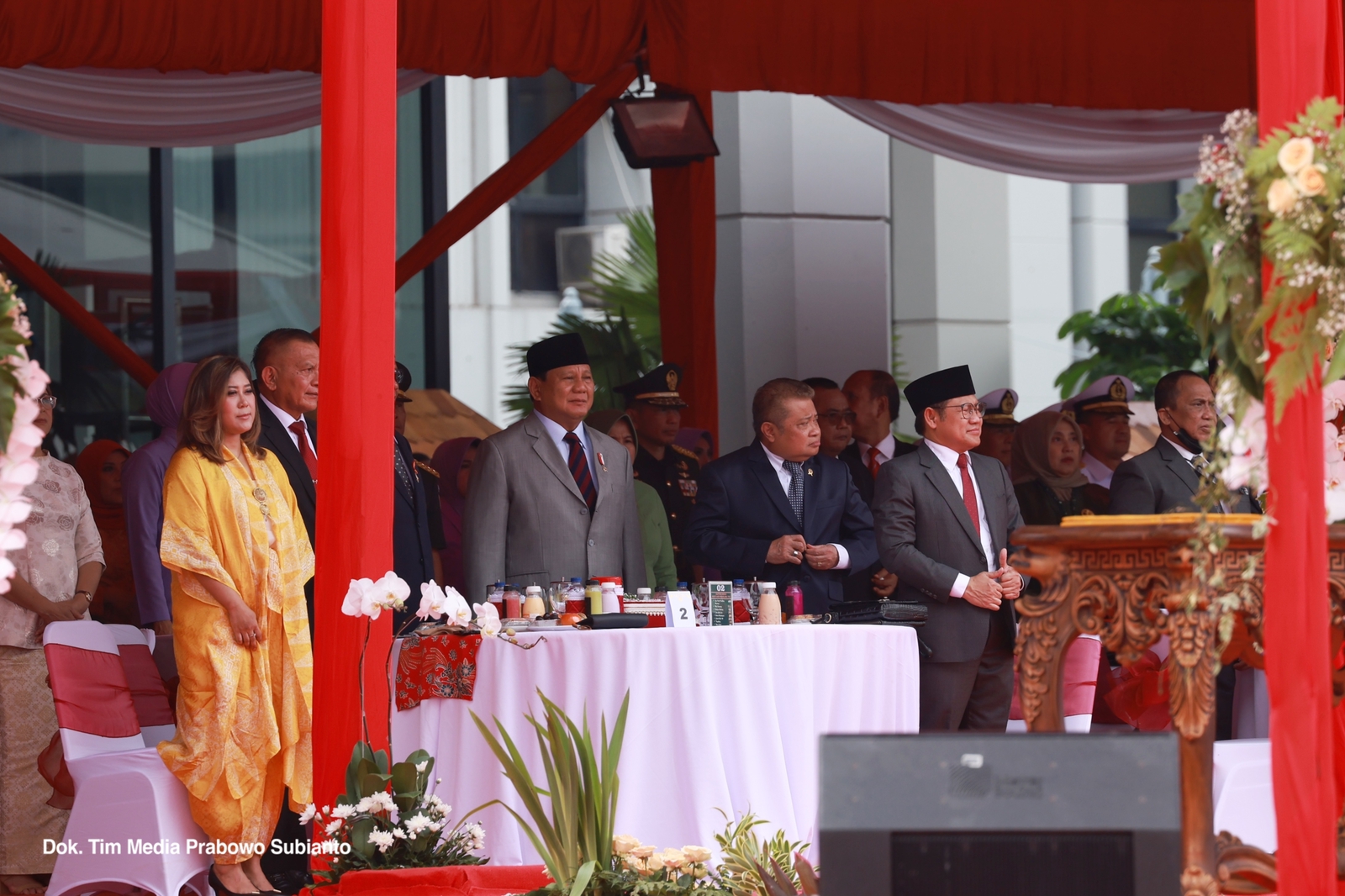 Menhan Pak Bowo hadiri sertijab Panglima TNI Laksamana Yudo Margono di Mabes TNI Cilangkap (Foto:Dok Tim Prabowo/SinPo.id)