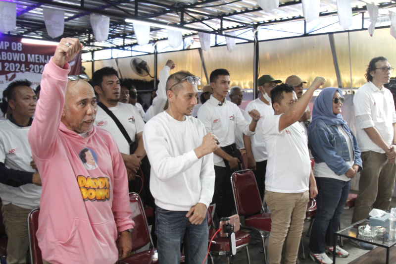 Relawan JMP 08 Deklarasi mendukung Prabowo Presiden 2024 (Ashar/SinPo.id)