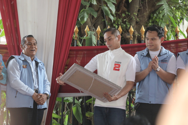 Relawan Milenial Prabowo Gibran (MPG) deklarasi mendukung paslon nomor urut 02 Prabowo-Gibran satu putaran (Ashar/SinPo.id)