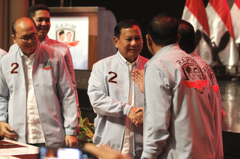Relawan Pedagang Indonesia Maju Deklarasi mendukung Prabowo-Gibran di Pilpres 2024 nanti (Ashar/SinPo.id)