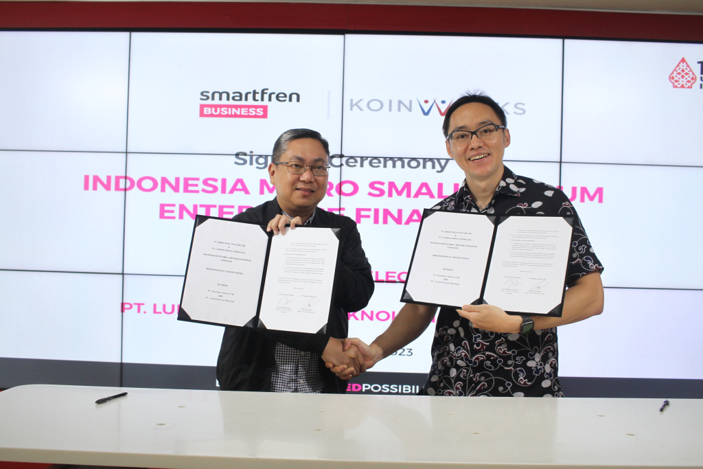Smartfren Bussiness kerja sama dengan KoinWorks untuk memajukan UMKM Indonesia (Ashar/SinPo.id)