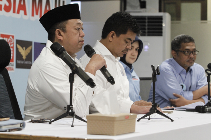 TKN Prabowo-Gibran umumkan Tim Kampanye Daerah 3 wilayah Sumsel, Banten dan Jabar untuk memenangkan Prabowo-Gibran di Pilpres 2024 (Ashar/SinPo.id)