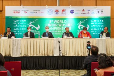 Jumpa pers Kejuaraan Dunia Wushu Junior 2022 (foto:egan/kemenpora.go.id)